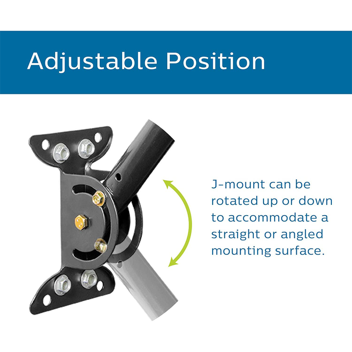 DYMACHINE Soporte de montaje universal ajustable para antena de TV Soportes en J de acero