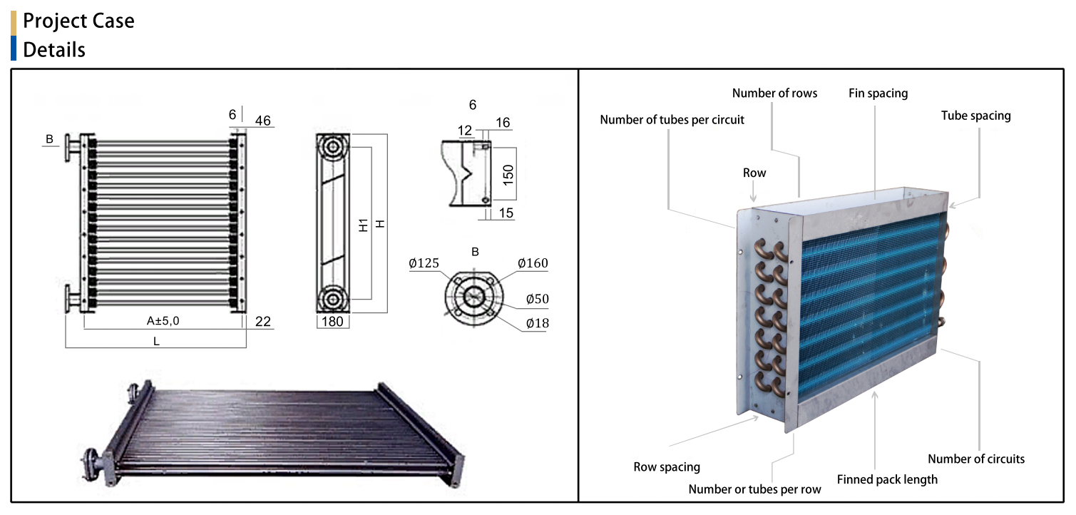 Máquina de transferencia de calor de bobina OEM ODM de condensador de tubo de acero inoxidable enfriador de aire evaporativo de fábrica industrial