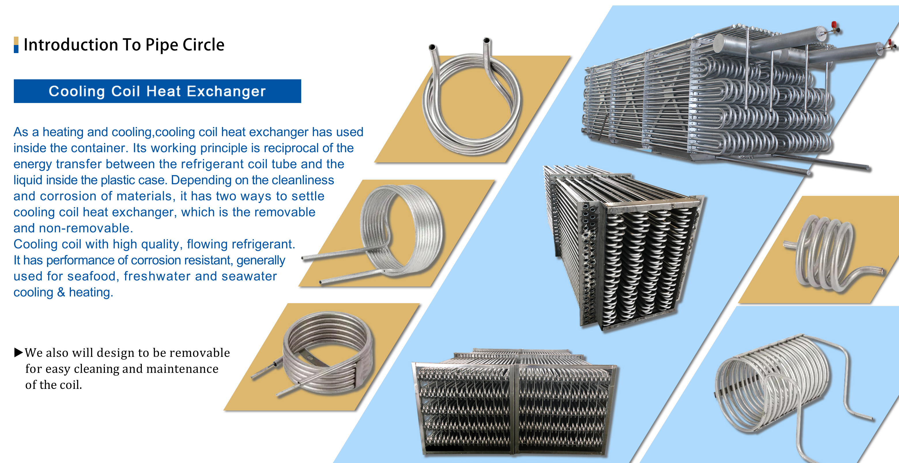 Condensador de titanio en intercambiador de calor coaxial de bobina refrigerada por agua de tubo para sistema de refrigeración